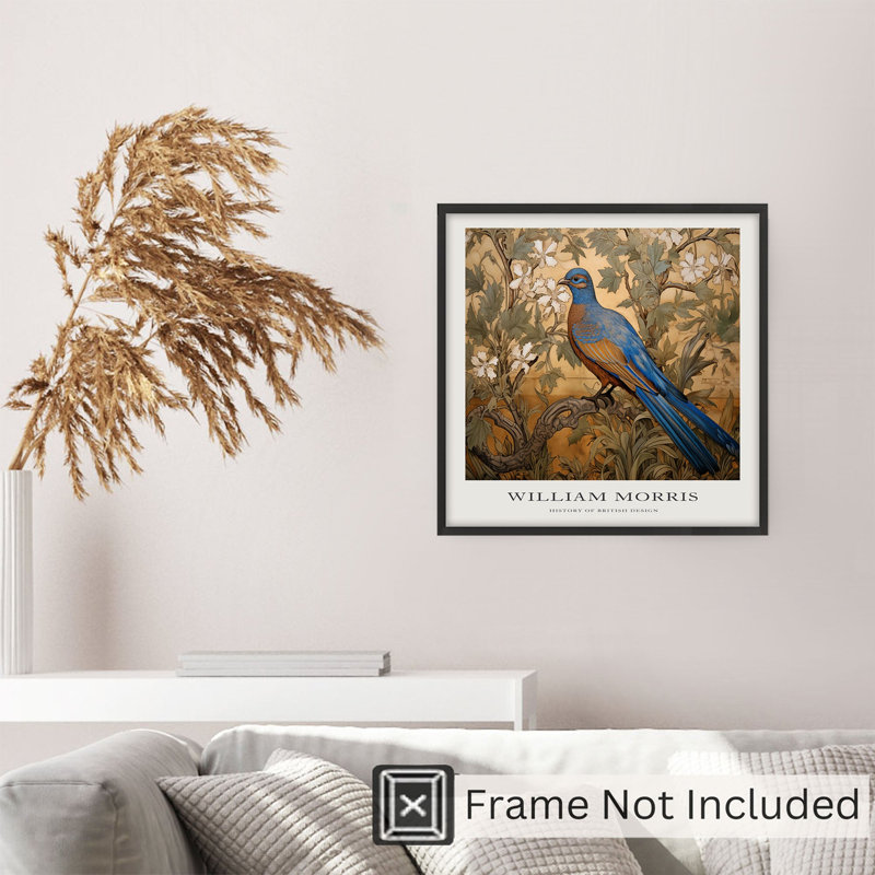 Animaux, animaux, William Morris, motif d'oiseaux VI, reproduction d'art non encadrée, H 10 po x l 10 po