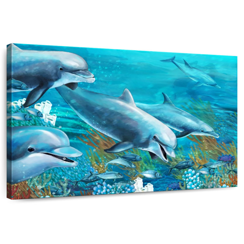 Dolphin Adventure, 32" H x 48" W