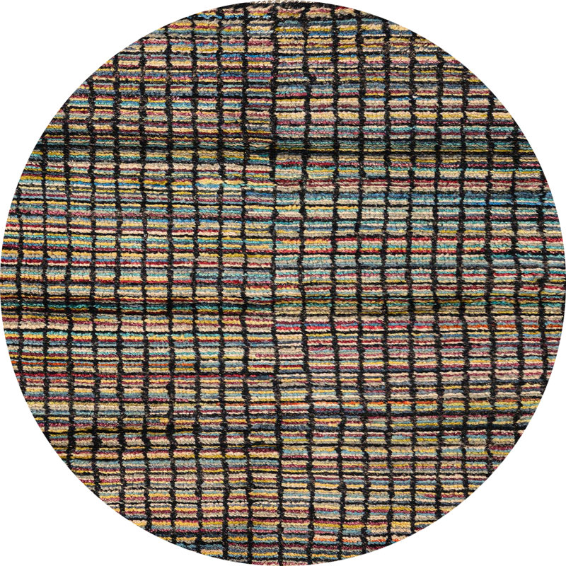 Abstract Indoor Rug, Round 7'