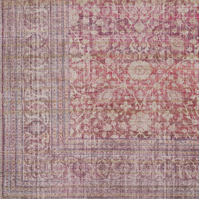 Tapis oriental rose / mauve Sheryl, Tapis de couloir 2 pi 7 po x 10 pi
