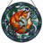 Fox Design Stained Glass Window Panel，12"H-189676044