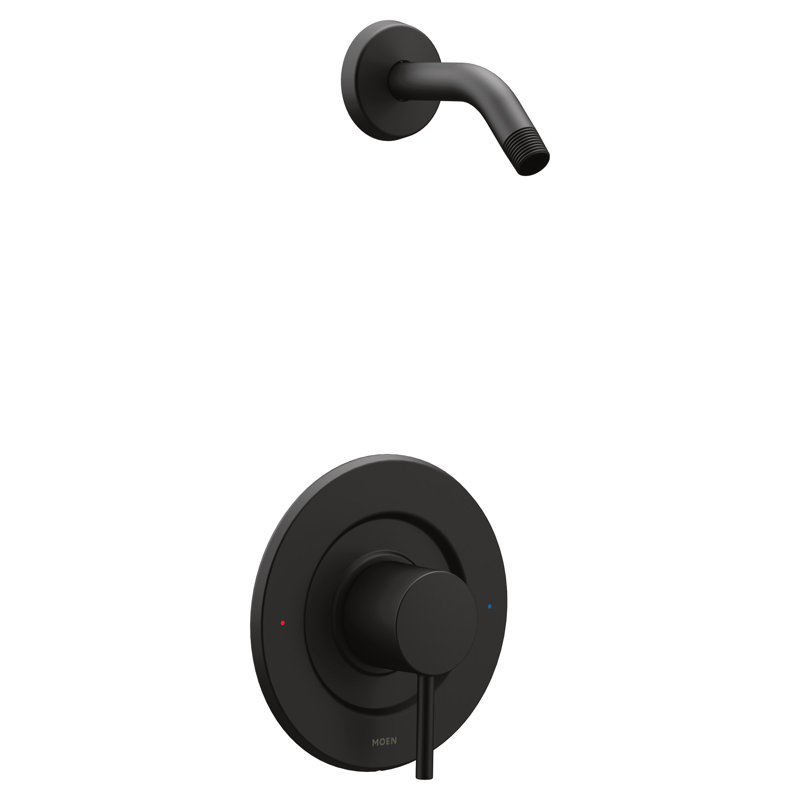 Align Posi-Temp Shower Arm with Faucet Trim, Matte Black