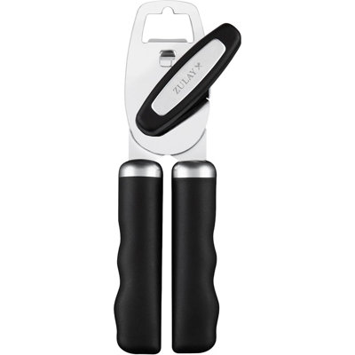 Ouvre-boîte manuel en acier inoxydable robuste avec ouvre-bouteille Zulay Kitchen