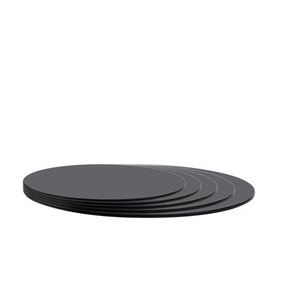35.4 Inch, Round, Glass Table Top, 3/8 Inch Thick, Black Painting, Tempered