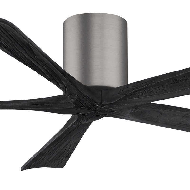 Ventilateur à pales encastré 5 pales Irene, Noir mat, Étain brossé, Finition du boîtier du ventilateur