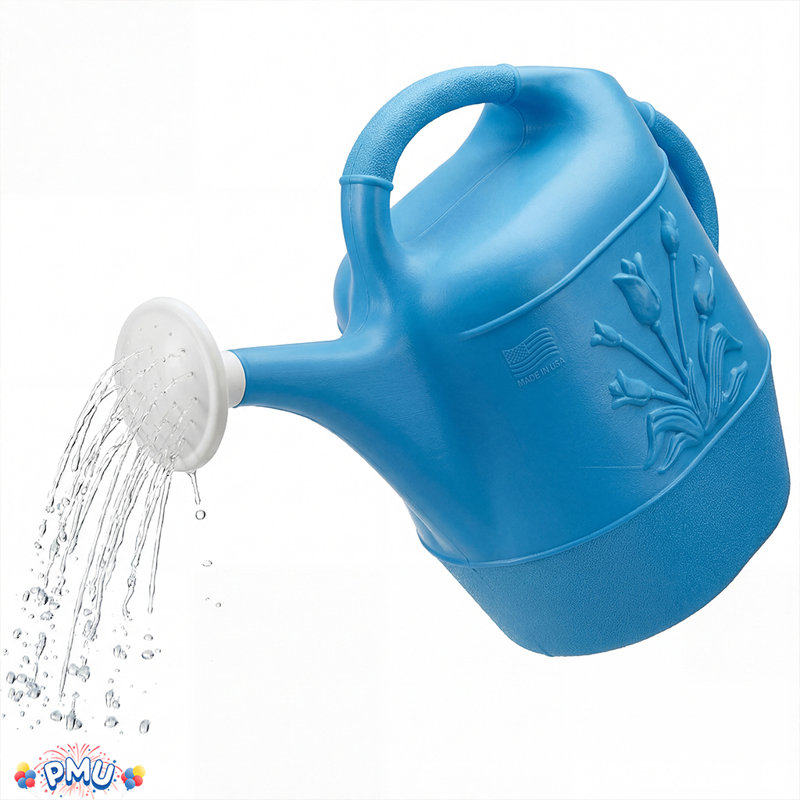 Arrosoir 2 gallons PMU - Arrosoir en plastique avec arroseur détachable, Bleu Cara¨ïbes