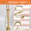 Single Handle Floor Mounted Freestanding Tub Filler with Diverter-107665802