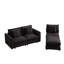 Canapé modulaire avec repose-pieds et trois coussins-391091974