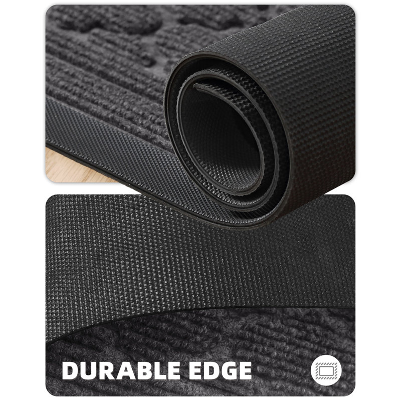 Ingelbert Personalizable Non-Slip Doormat, Gray, 24" W x 47" L