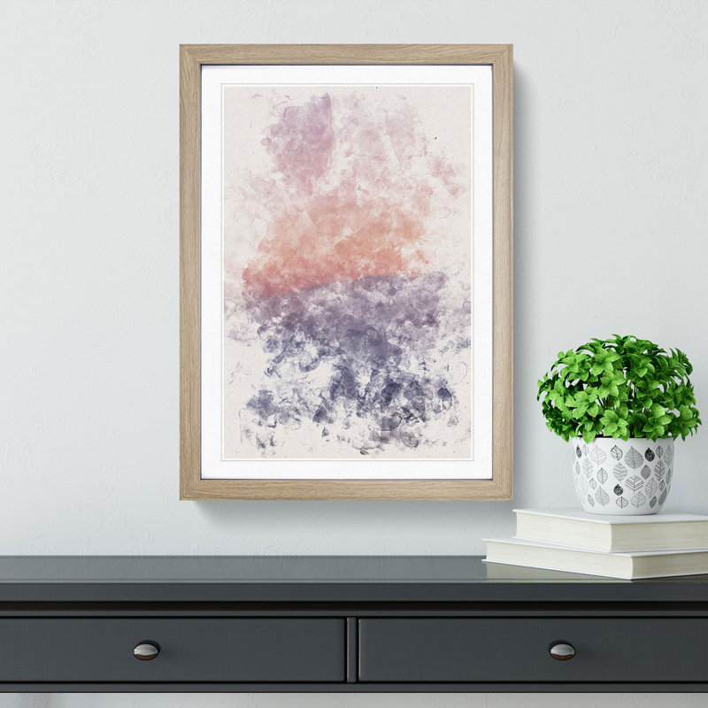 Sunset in California - Picture Frame Graphic Art Print, Oak Framed, 63cm H x 45cm W x 2cm D