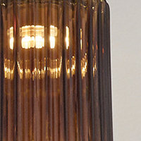 Tread 1 - Light LED Pendant, Burned Earth Transparent, Matte Bronze, 2700 Kelvins