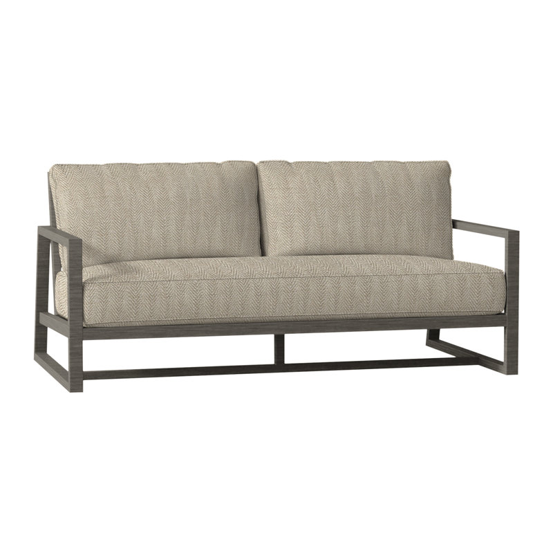Causeuse en aluminium Avondale - Gris ardoise, Gris ardoise, Welt + bourre standard, Chevron sable