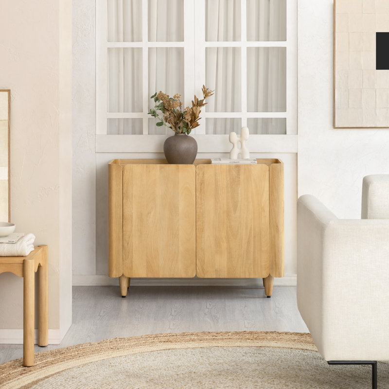 Helga 40" W Solid Wood 2-Door Sideboard