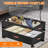 Under Bed Storage with Wheels,2-Pack Under Bed Storage Containers with Clear Lids,Black