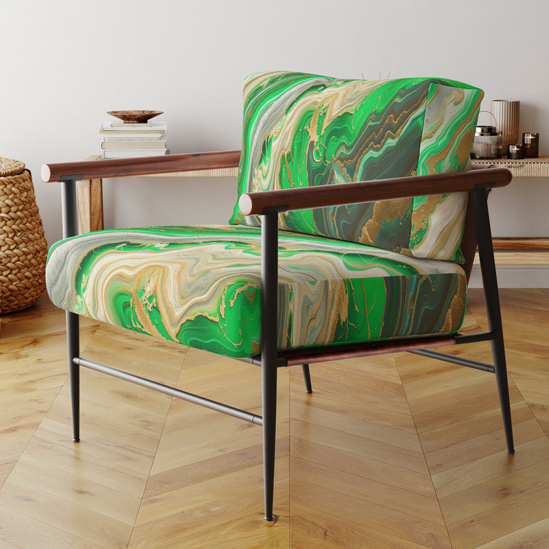 Chaise avec accoudoirs rembourrée Frode, Noir, noir, noir, noir