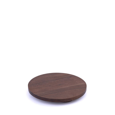 Plateau rond en bois d'acacia brun