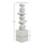 Sculpture Torix en béton crème-238117043