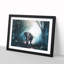 Elephant Roaming in a Green Forest - Picture Frame Graphic Art Print-56713205-56713203