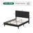 Jerrine Velvet Upholstered Platform Bed-705425396-705425399