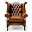 Chesterfield 3 Seater Sofa + 2 X Queen Anne Chairs Leather Sofa Suite Offer-669461643