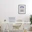 Floral Menorah Happy Hanukkah, reproduction encadrée sous verre, conception de JJ Design House LLC-65473035-65473034