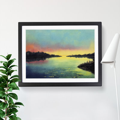 Watercolour River - Single Picture Frame Print