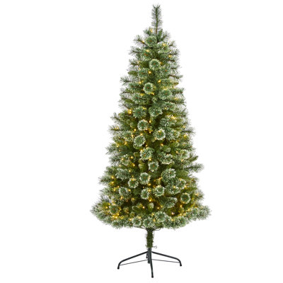 Lighted Artificial Pine Christmas Tree