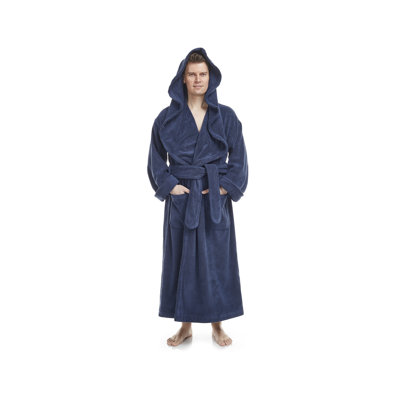 Terry Cloth Boy / Man+ Ankle Bathrobe with Pockets and Hood