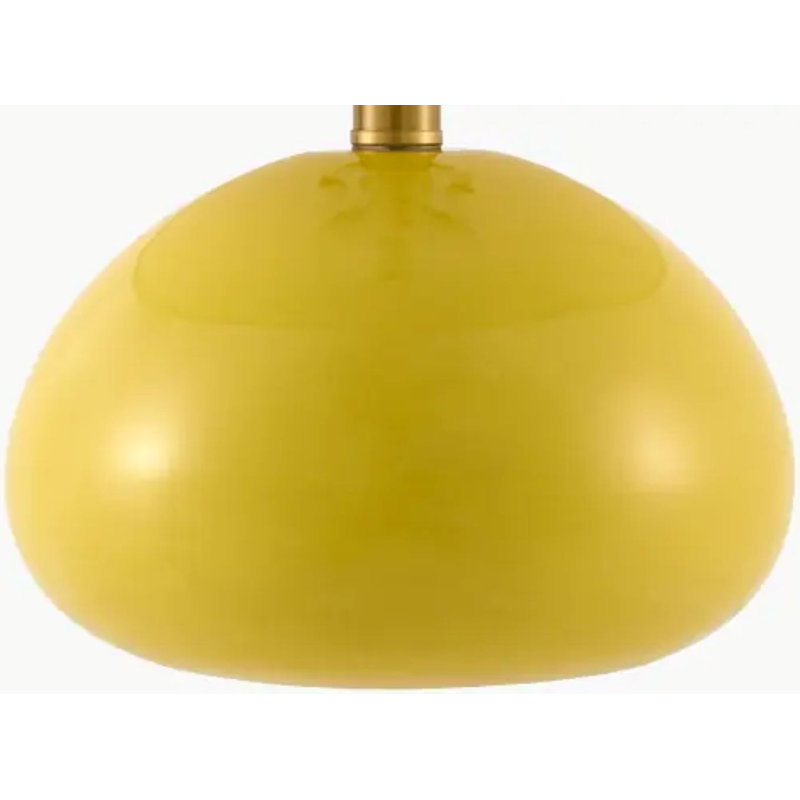 Lampe de table Yaitza, Yellow, Rattan Scalloped
