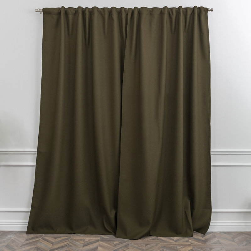 Room Darkening Single Curtain Panel, 260cm W x 350cm H, Mahogany