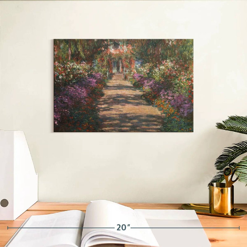 Senne un sentier dans le jardin de Monet à Giverny, H 8 po x l 12 po