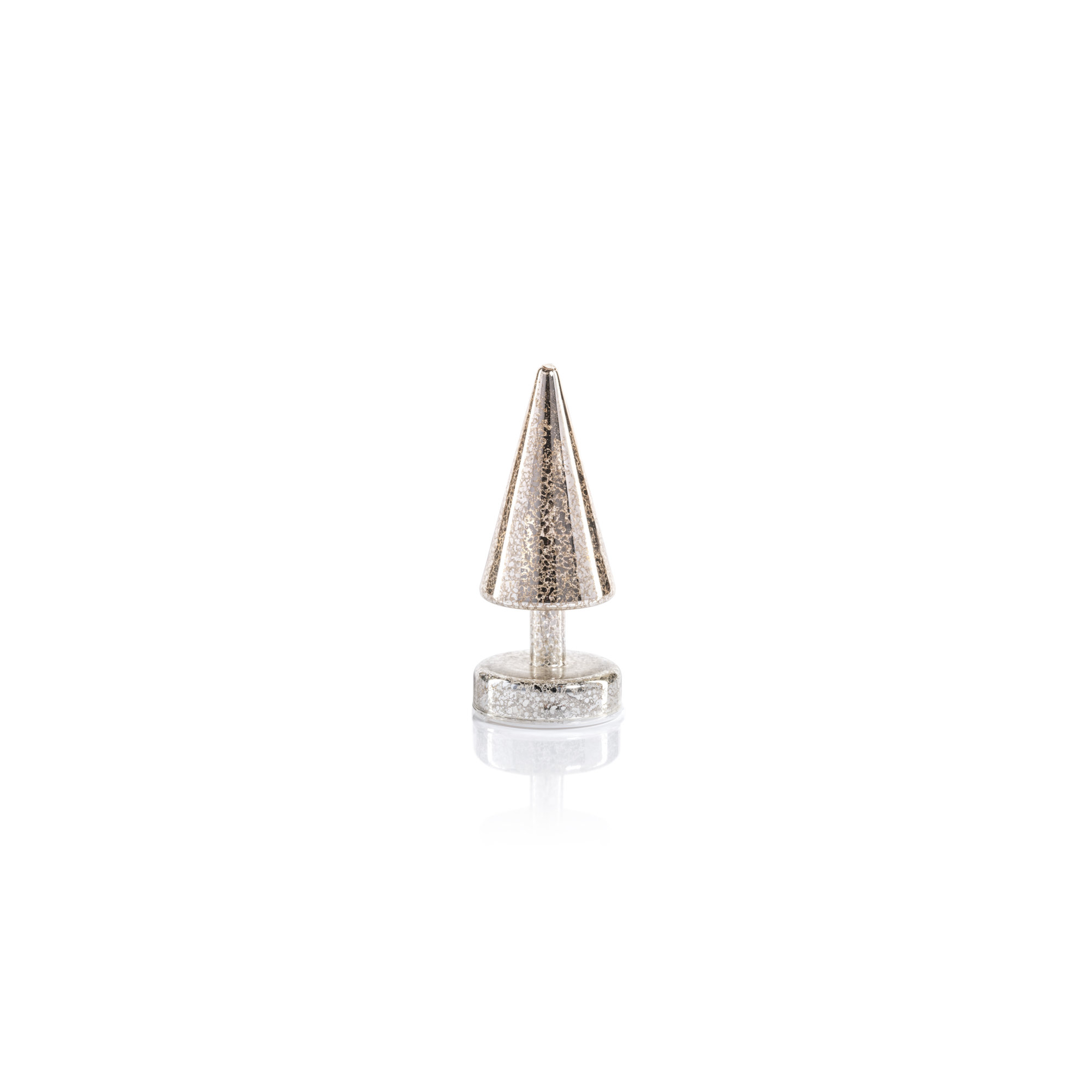 Sparkle Cone LED Trees, Set of 2, 7" H x 3.25" W x 3.25" D, Gold