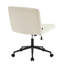 Chaise de bureau avec roulettes, chaise de bureau sans accoudoirs avec support lombaire, chaises d'ordinateur pivotantes à 360 ° à hauteur réglable pour salle d'étude de bureau à domicile, sherpa-430161873-430161872