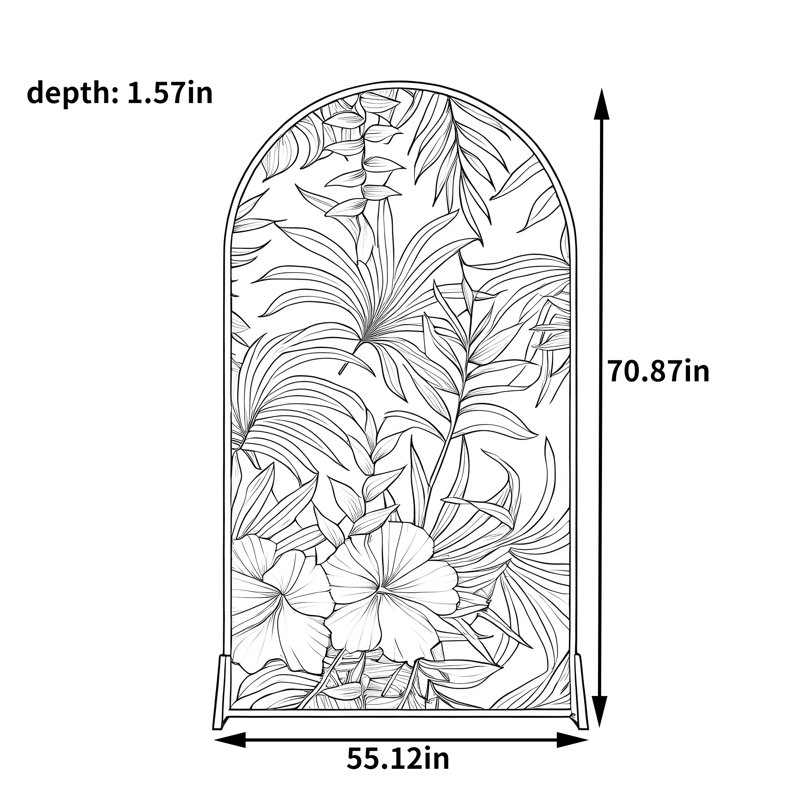 Paravent luxueux de style tropical, H 70,87 po x l 55,12 po x P 1,57 po