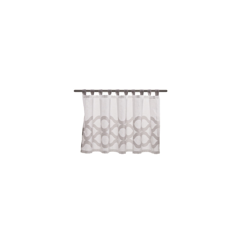 Viridian Sheer Curtain, 140cm W x 50cm H, Taupe