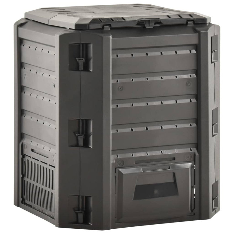 Plastic Stationary Composter, 83cm H x 72cm W x 72cm D