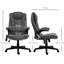 Fauteuil de bureau, gris foncé - massage par vibration et chaleur à 6 points, inclinable, rembourré, fauteuil réglable en massage vibrant, siège