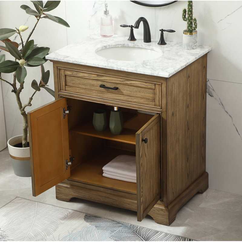 Ensemble de meuble-lavabo simple 30 po Hermes, Bois flottant