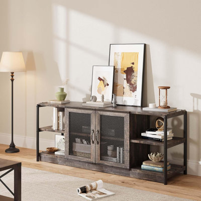 Farmhouse TV Stand, Entertainment Center Console Table with Storage Stands for Living Room, Bedroom