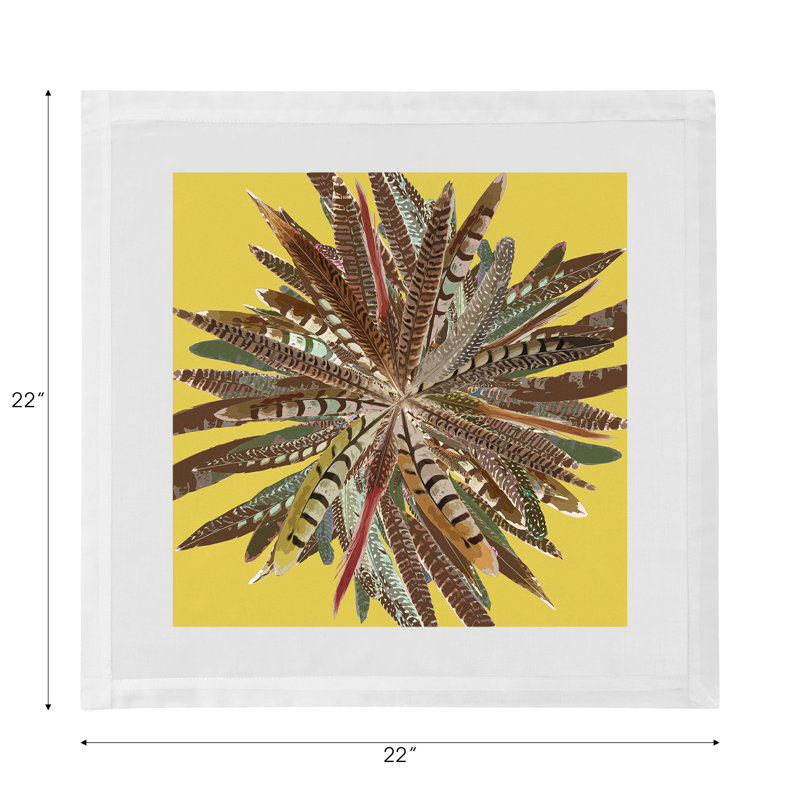 Cotton Blend Square Napkins, Yellow