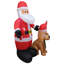 Décoration de jardin gonflable de Noël pour jardin gonflable de Noël avec canne de bonbon et chien