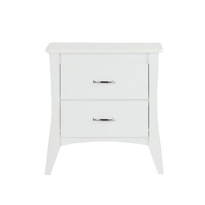 MDF Wooden Nightstand With 2 Drawers