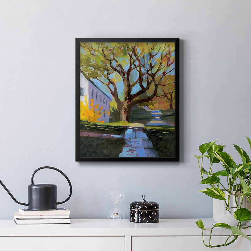 «Spring in New England», toile encadrée de qualité supérieure - prête à être accrochée, Noir, H 24 po x l 20 po