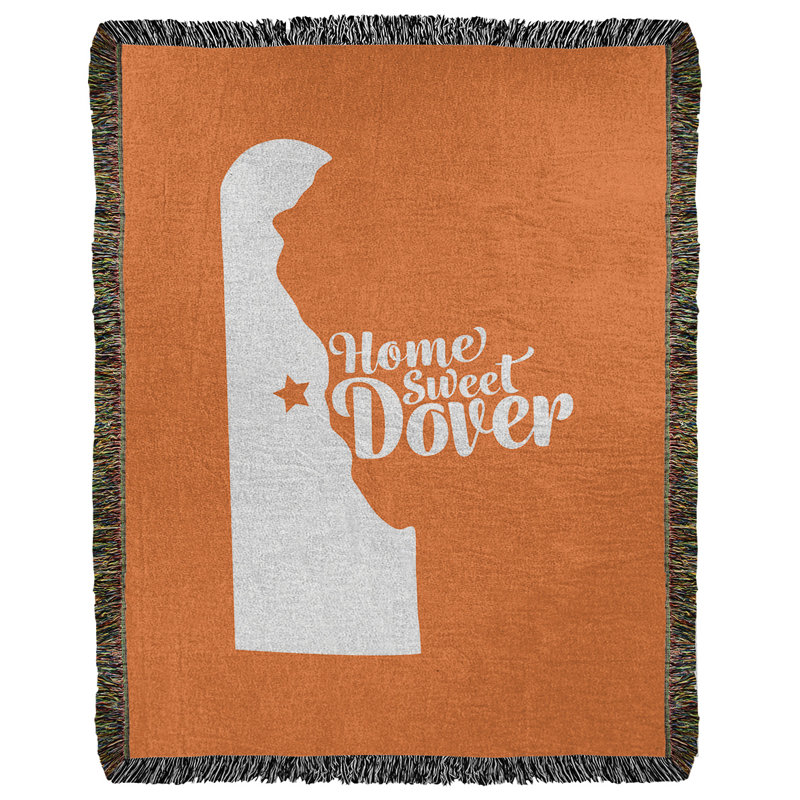 Jeté en coton tissé dover delaware, l 37 po x L 52 po, Orange