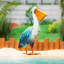 Statue de jardin en métal Pelican