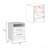 Eter Nightstand , End Table, Side Table Superior Top, Two Drawers -White-2005596461