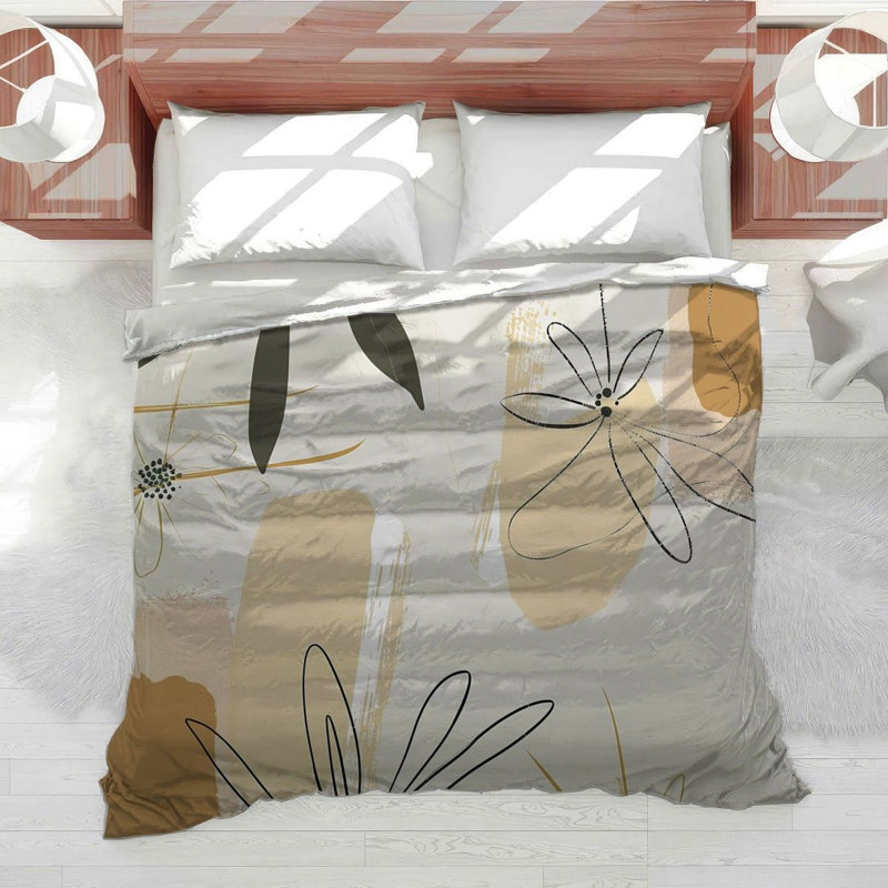 Abstract Pattern Waves Cotton Blend Comforter, Queen Comforter
