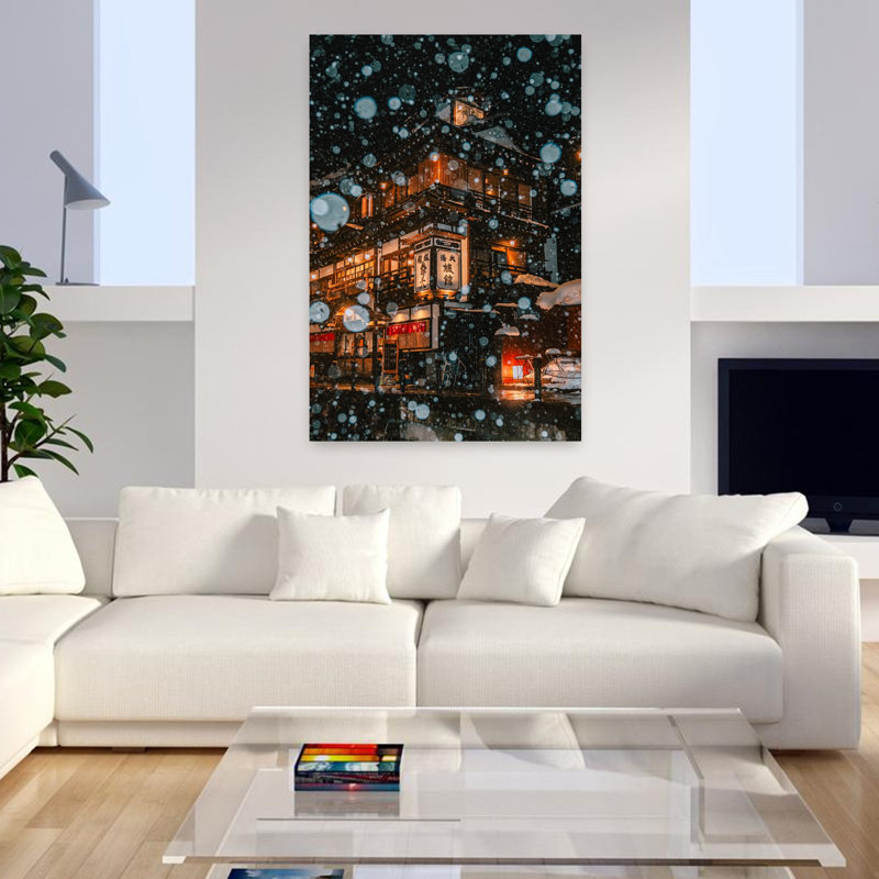 Voix abstraite, architecture contemporaine, art mural, H 48 po x l 32 po