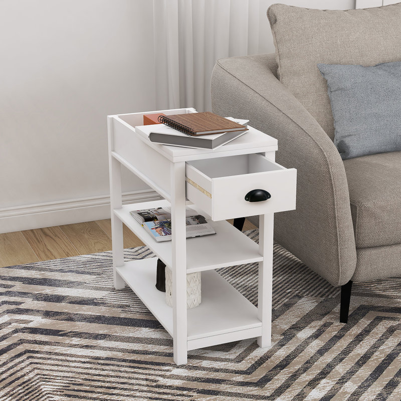 Table étroite avec tiroirs et cloison inférieure