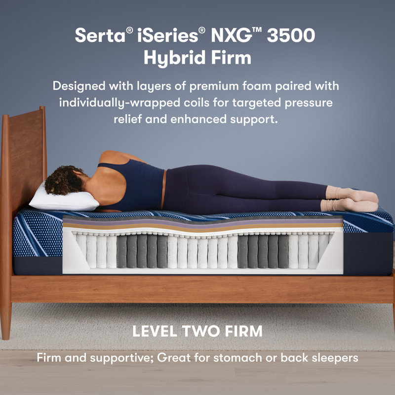 Matelas hybride ferme iSeries NXG 3500 de 13,5 pouces, Extra-long Twin